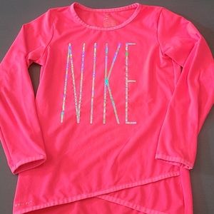 Nike girls long sleeve tee with iridescent